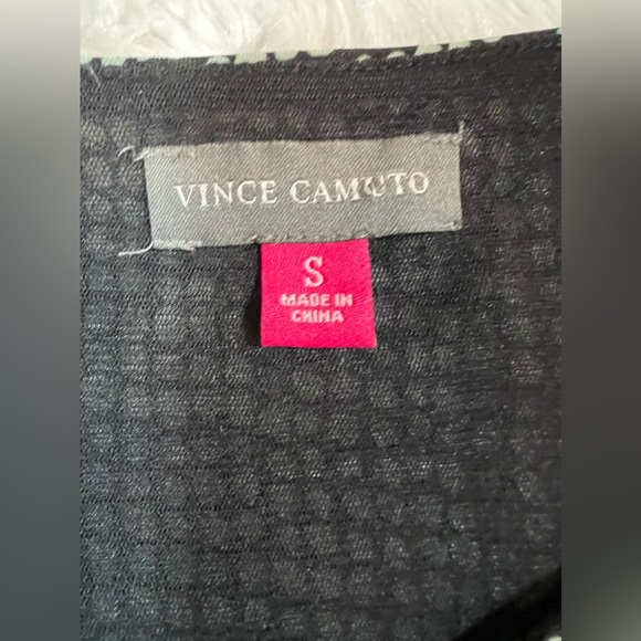 VINCE Camuto Black Mint Green Polka Dot Peplum Stretch small - Picture 3 of 7